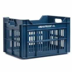 Caisse De Transport Plastique Recyclé Urban Proof Avant/Arrière - 30 L - Bleu Marine