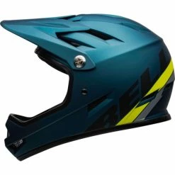 Casque Bell Sanction Bleu/Jaune Fluo -Vélo Soldes casque bell sanction bleu jaune fluo 2
