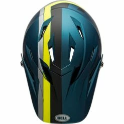 Casque Bell Sanction Bleu/Jaune Fluo -Vélo Soldes casque bell sanction bleu jaune fluo 4