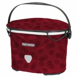 Panier De Guidon Ortlieb Up-Town Design - Floral - Rouge