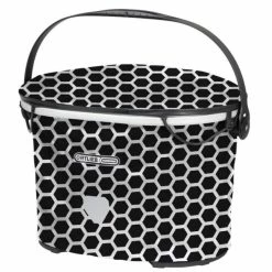 Panier De Guidon Ortlieb Up-Town Design - Nid D'Abeille - Noir-Blanc